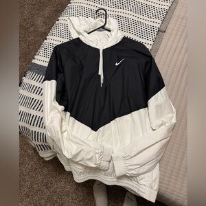 White and Black Nike Windbreaker